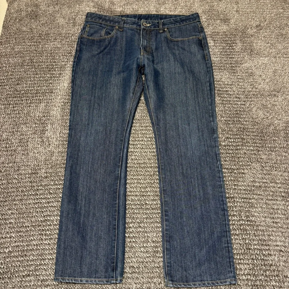 G-Star Raw Mens Jeans W36 L32‎ 3301 Slim Straight Dark Wash Blue Denim